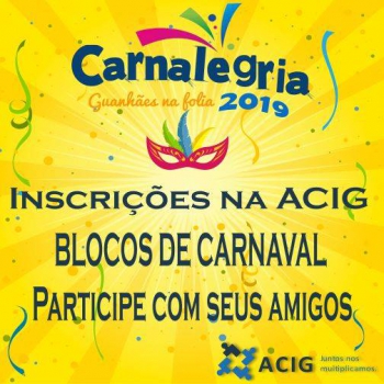 ESQUENTANDO OS TAMBORINS: Carnaval de Guanhães promete ser um dos melhores da região: é o CARNALEGRIA!