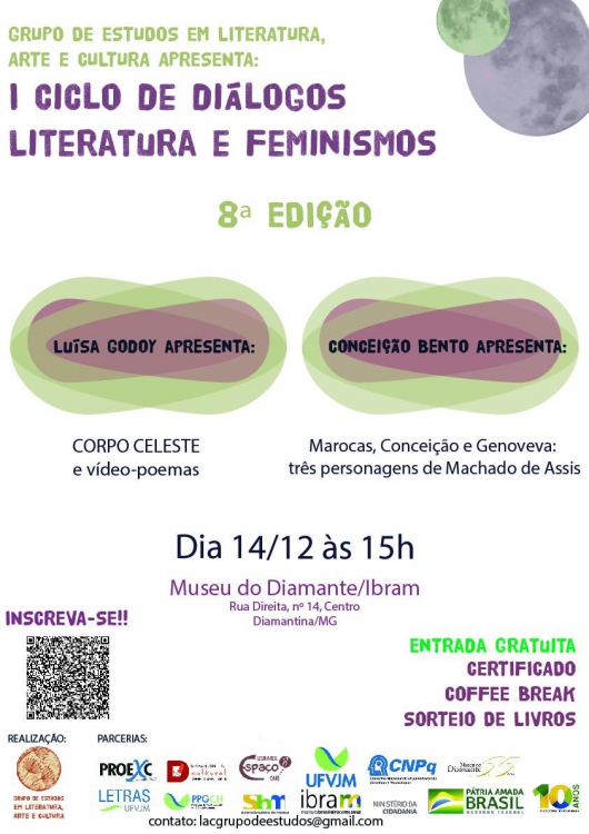 Última edição do ano do Ciclo de Diálogos Literatura e Feminismos acontece neste sábado em Diamantina