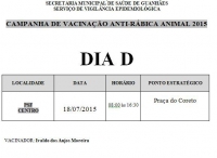 Campanha de Vacinação Anti-rábica começa nos PSFs de Guanhães