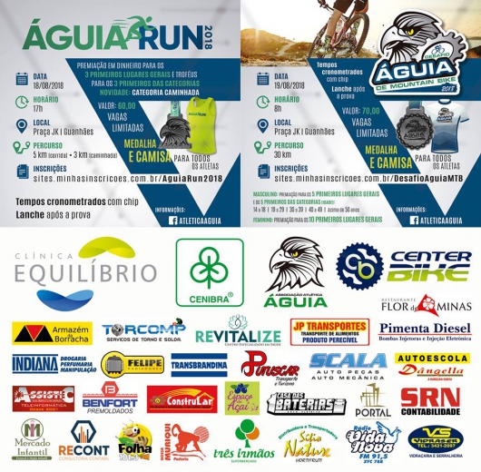 Inscrições para a Corrida Águia Run e Desafio Águia de Mountain Bike se encerram nesta terça