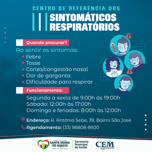 Santa Maria do Suaçuí cria Centro de Referência dos Sintomáticos Respiratórios e Central COVID-19