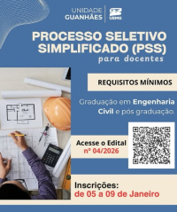 UEMG Guanh&atilde;es abre Processo Seletivo para Docentes em Engenharia Civil