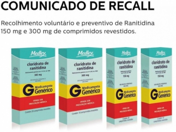 Farmacêuticas anunciam recall de medicamento para úlcera no estômago