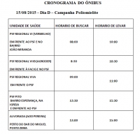 Campanha de vacinação contra Polio começa neste sábado em Guanhães