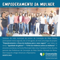 Capacitação sobre igualdade de gênero e o fim da violência contra as mulheres é realizada em Conceição do Mato Dentro