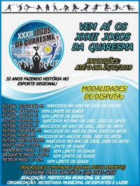 Serro est&aacute; com inscri&ccedil;&otilde;es abertas para o XXXII Jogos da Quaresma