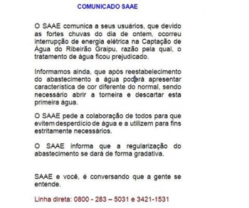 Comunicado SAAE