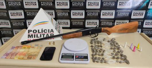 Autor é preso em Peçanha por tráfico de drogas e posse ilegal de armas de fogo