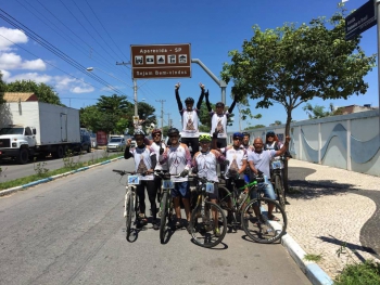 Ciclistas de Guanhães pedalam até Aparecida do Norte