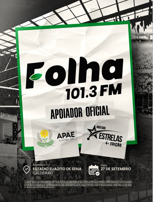 Jogo das Estrelas acontece neste mês de setembro em Guanhães com a presença de ex-jogadores, influenciadores e artistas