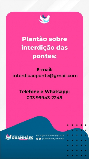 SOBRE A INTERDIÇÃO DAS PONTES: Veículos pesados ficam proibidos de trafegar por Guanhães a partir desta sexta (22)