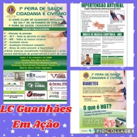 GUANHÃES: Lions Clube vai realizar 1ª Feira de Saúde, Cidadania e Civismo neste sábado