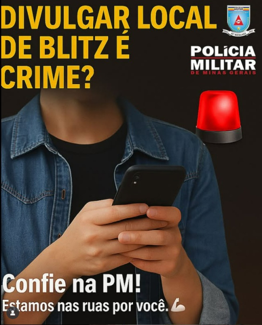 Segurança em Foco! Você sabia que divulgar o local de uma blitz policial é crime?