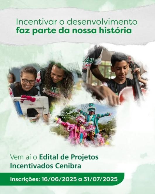 CENIBRA abre inscrições para o Edital de Projetos Incentivados 2025