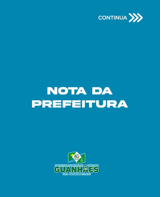 A Prefeitura Municipal de Guanhães informa que, na data de 23 de abril de 2025, foram exoneradas as titulares das Secretarias de Cultura e de Saúde.