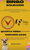 SOLIDARIEDADE PET: Participe do Bingo Solid&aacute;rio em prol da ONG Pets de Rua e Ado&ccedil;&atilde;o Guanh&atilde;es!