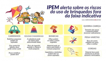 Ipem alerta sobre os perigos de presentear crianças com brinquedos fora da faixa etária