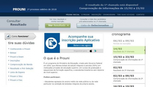 Prouni divulga resultado com listas de aprovados