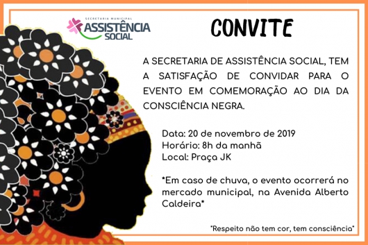 Evento em celebração ao Dia da Consciência Negra acontece nesta quarta em Guanhães