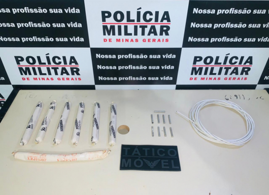 PM apreende explosivos e cordel detonante em Virgolândia