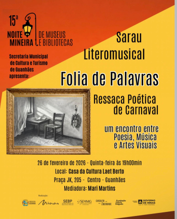 Guanh&atilde;es vai receber Sarau Literomusical, nesta quinta-feira