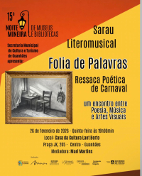 Guanh&atilde;es vai receber Sarau Literomusical, nesta quinta-feira