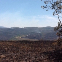 Queimadas começam a cessar na Serra do Cipó após garoa que caiu na madrugada dessa quinta e as chamas estão quase controladas