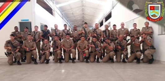 Operadores da 25ª Cia PM Ind Guanhães recebem treinamento de instrutores da 8ª Companhia de Policiamento Especializado