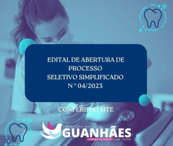 Município de Guanhães abre Processo Seletivo Simplificado com vagas em áreas específicas da Saúde
