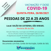 GUANHÃES: Município anuncia nova dinâmica para a imunização contra a covid e vacinação da população geral com idade entre 22 e 25 anos