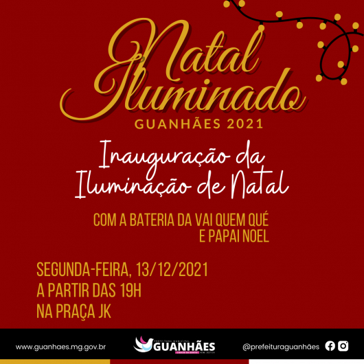 Comércio guanhanense começa a funcionar em horário especial de Natal a partir desta segunda