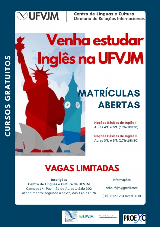 UFVJM está com inscrições aberta para cursos gratuitos de Inglês