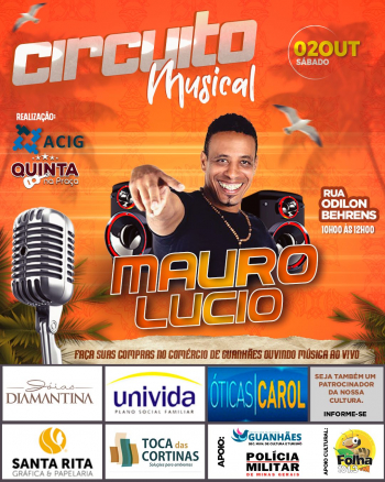 Circuito Musical acontece neste sábado em Guanhães