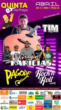 Hoje tem pagode e Rock´n Roll no Quinta na Praça! Fique por dentro do que vai rolar...