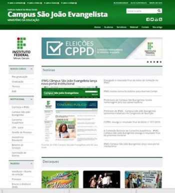 IFMG Campus São João Evangelista lança novo portal institucional