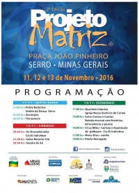 2ª Edição do Projeto Matriz promete mistura de ritmos e cultura brasileira, grátis em Serro