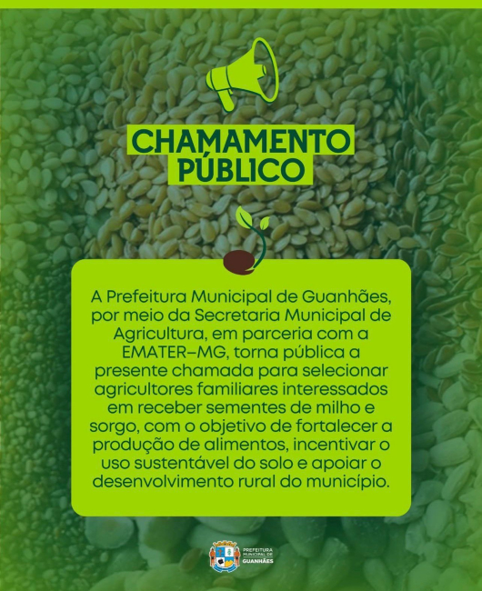 ATENÇÃO AGRICULTOR: Sementes de milho e sorgo começam a ser distribuídas para agricultores familiares em Guanhães