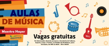 Inscrições para aulas de música estão abertas em Sabinópolis