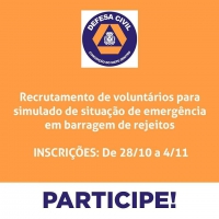 Defesa Civil de Conceição do Mato Dentro busca voluntários para Simulado de Situação de Emergência em Barragem de Rejeitos