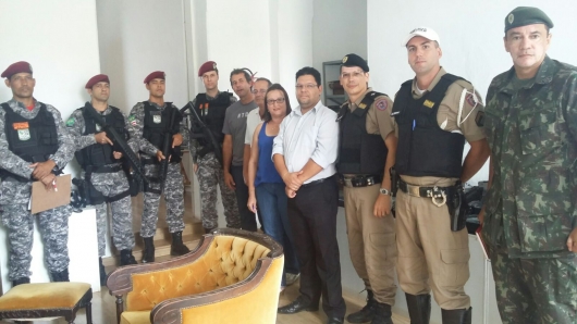 Força Nacional vem a Guanhães para definir Plano de Segurança, na passagem da Tocha Olímpica pela cidade