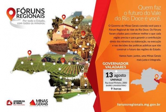 Governo de Minas Gerais instala primeira etapa do Fórum Regional do Território Vale do Rio Doce