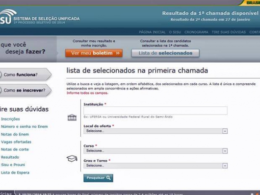 Prazo para entrar em lista de espera do Sisu 2015 termina nesta sexta-feira
