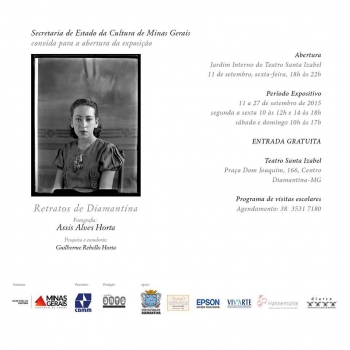 Retratos de Diamantina: fotografias de Assis Horta serão expostas no Teatro Santa Izabel