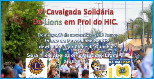 1ª Cavalgada Solidária em Prol do HIC acontece no próximo domingo em Guanhães