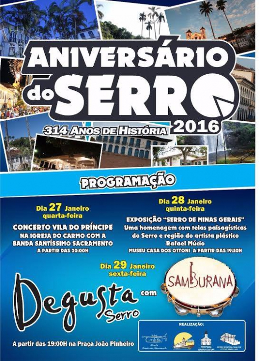 314 anos do Serro: As festividades começam hoje na cidade