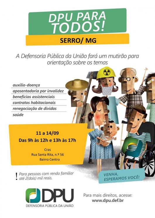 Serro recebe Programa Defensoria Pública da União (DPU) Itinerante