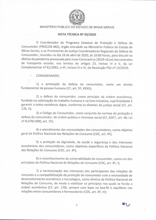 Covid-19: Procon-MG publica orientações sobre contratos de transporte escolar