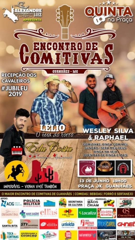 Hoje tem Quinta na Praça especial Encontro de Comitivas! Confira as atrações da noite...