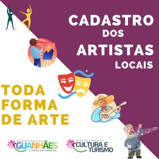 Secretaria de Cultura faz chamamento de artistas locais para cadastramento