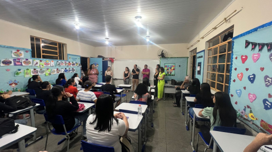 Aula inaugural do curso +Qualificação de Assistente Administrativo reúne autoridades e estudantes na E.M Pio Nunes Coelho